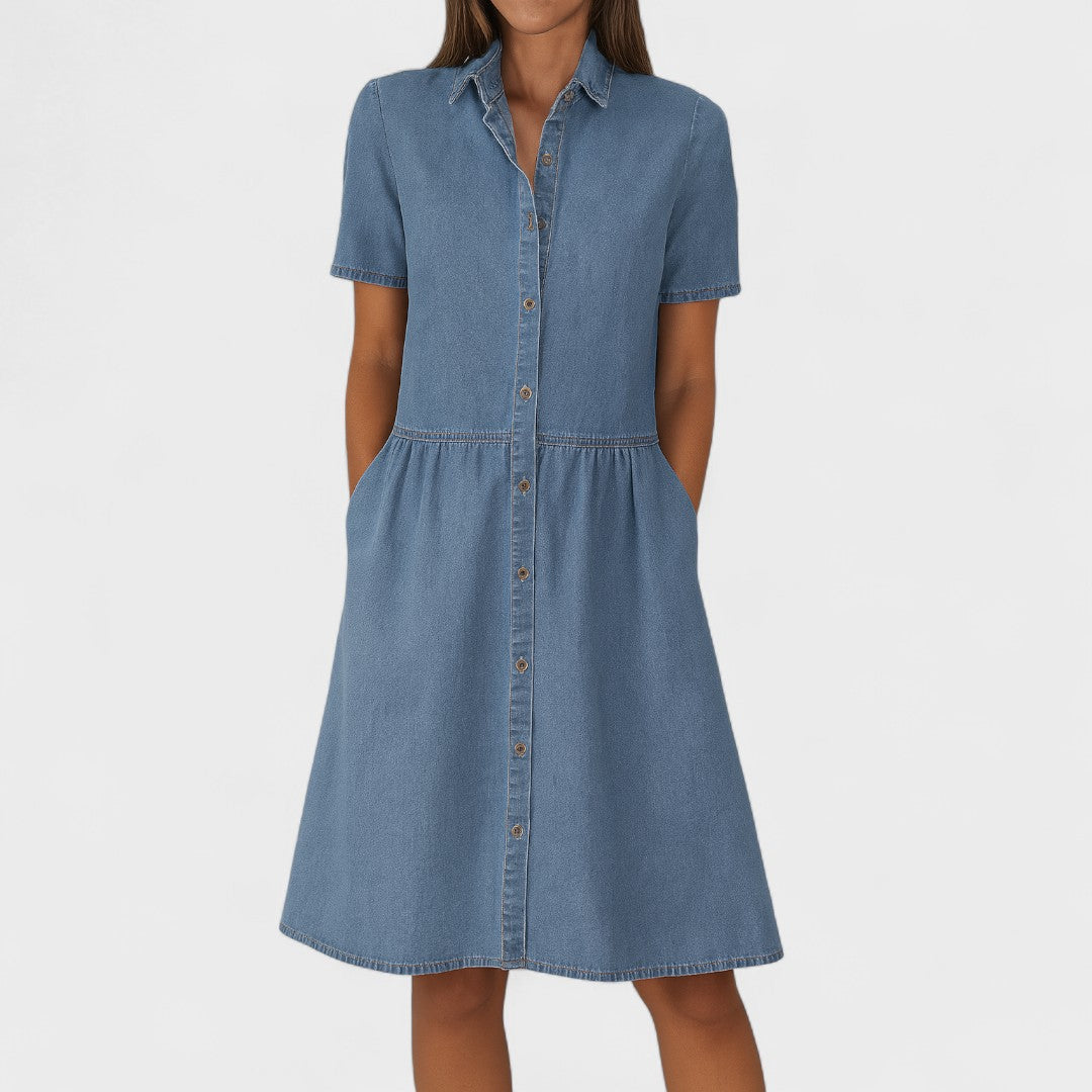Isabela – Vestido casual em ganga